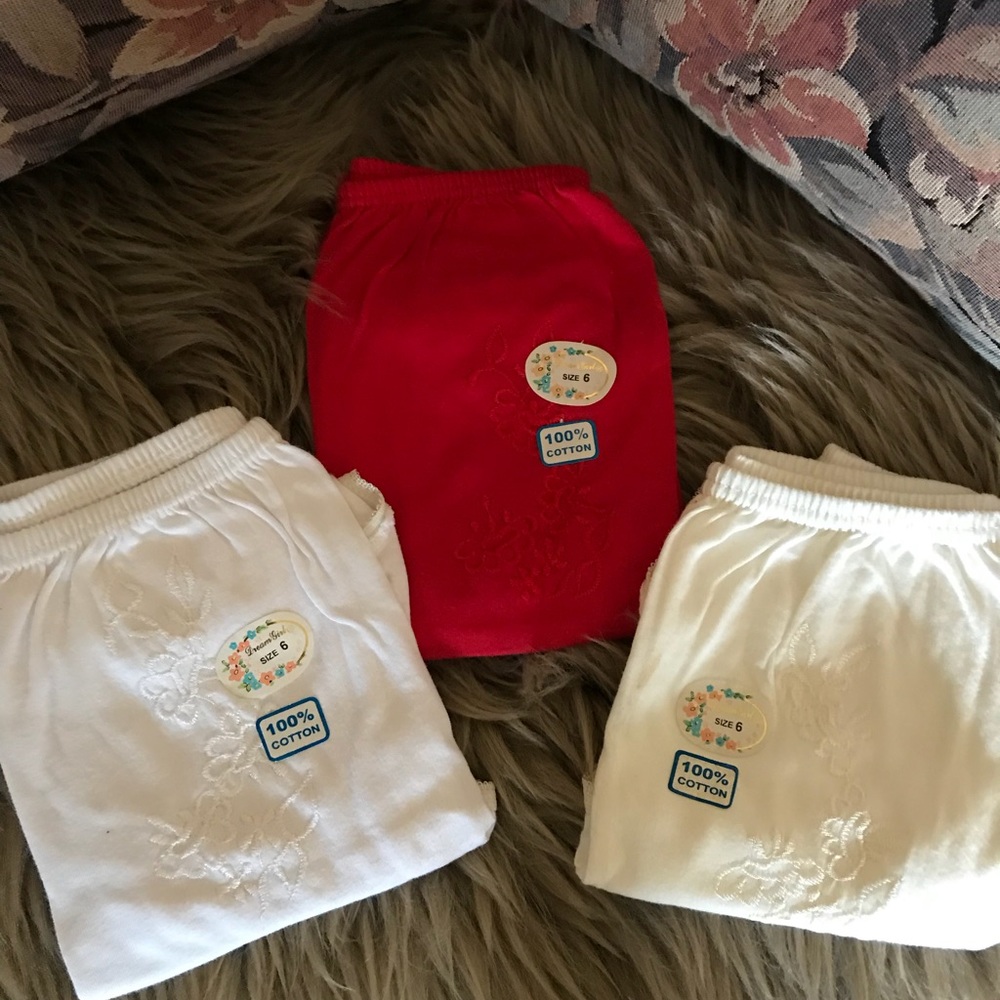 3 Pieces Dream Girl Womens Bikini Size6 100%cotton